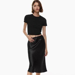 Aritzia Babaton Satin Slip Midi Skirt